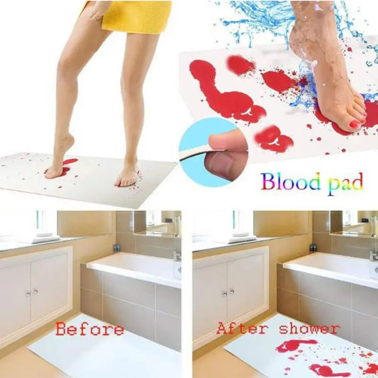Bloody Color Changing Bath Mat – Scary Halloween Decoration 🩸