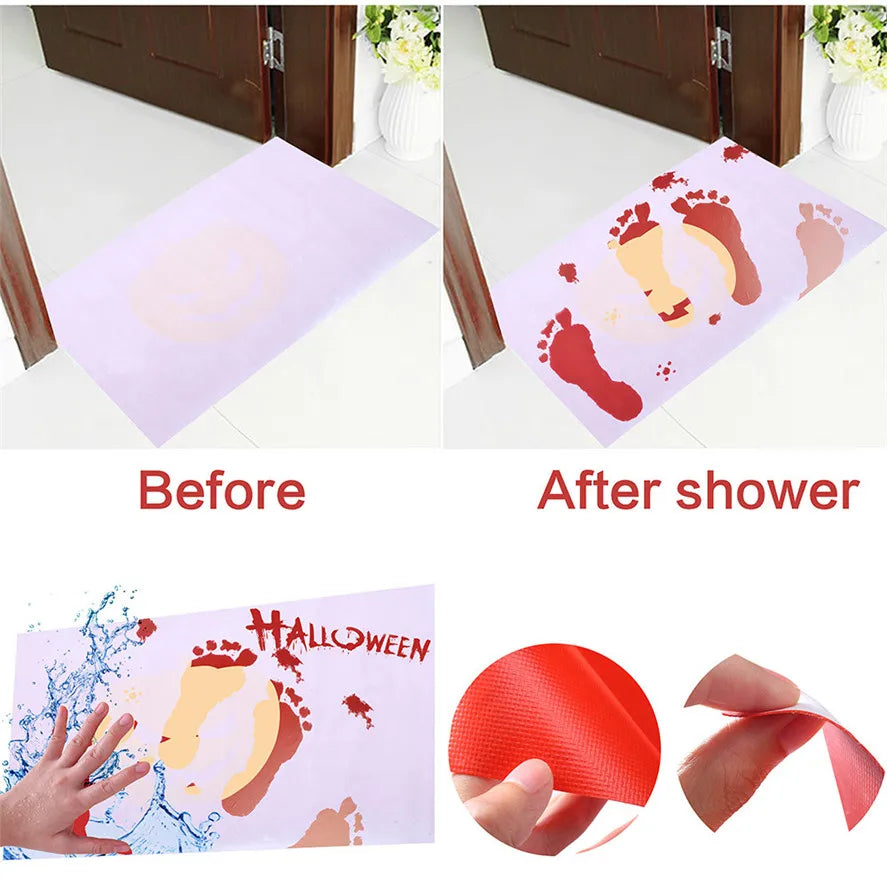 Bloody Color Changing Bath Mat – Scary Halloween Decoration 🩸