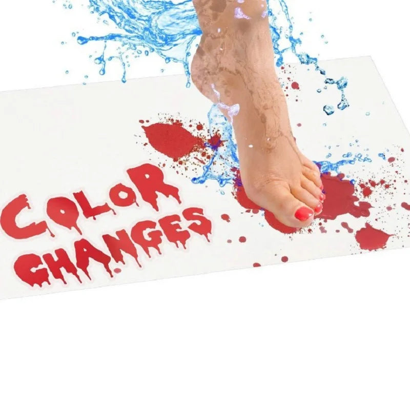 Bloody Color Changing Bath Mat – Scary Halloween Decoration 🩸
